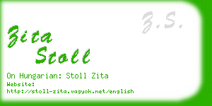 zita stoll business card